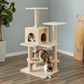 Two By Two The Evergreen 50.8-in Faux-Fleece Cat Tree & Condo, Beige