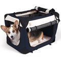 PetLuv Tuf-Crate Soft-Sided Dog Crate, Navy, Small, 20-in L x 15-in W x 15-in H