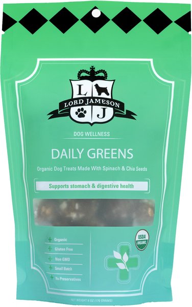 Lord Jameson Daily Greens Organic Dog Treats, 6-oz bag slide 1 of 7