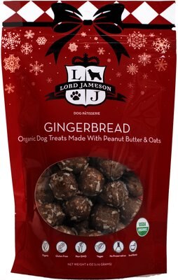 Lord Jameson Gingerbread  Vegan Dog Treats, 6-oz bag, slide 1 of 1