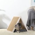 Petsfit Triangular Pets Carpeted Indoor Cat House