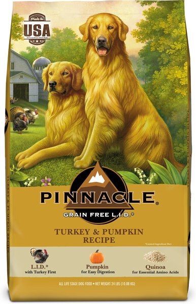Pinnacle Turkey & Pumpkin Recipe Grain-Free Dry Dog Food, 24-lb bag slide 1 of 2
