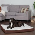 FurHaven Faux Sheepskin & Suede Cooling Gel Cat & Dog Bed w/Removable Cover, Espresso, Jumbo