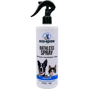EcoSpaw Unscented Bathless Dog & Cat Spray, 16-oz bottle