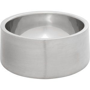 Frisco Insulated Non-Skid Flair Stainless Steel Dog & Cat Bowl, Stainless Steel, 6-cup