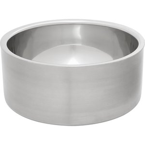 Frisco Insulated Non-Skid Stainless Steel Dog & Cat Bowl, Stainless Steel, 6-cup