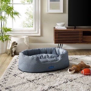 Sam's Pets Missy Round Dog Bed, Navy Blue, Small