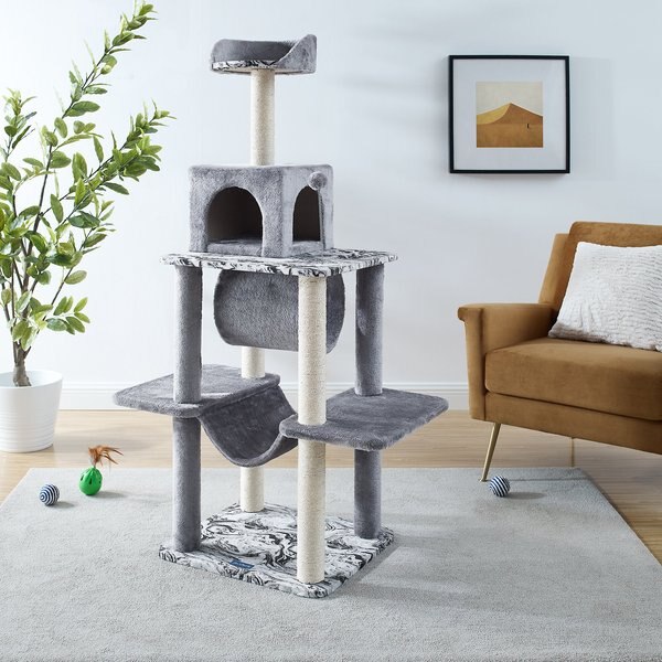 Sam's Pets Dazzle 59-in Cat Scratching Tree, Gray slide 1 of 9