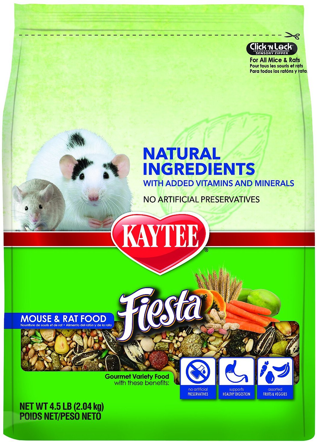Kaytee Fiesta Natural Mouse & Rat Food, 4.5-lb bag By Kaytee
