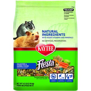 Kaytee Fiesta Natural Hamster & Gerbil Food, 4.5-lb bag