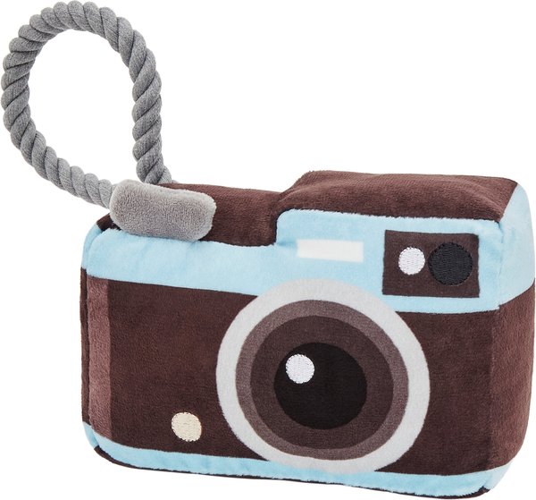 Frisco Road Trip Camera Plush with Rope Squeaky Dog Toy slide 1 of 4