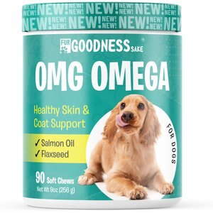 Fur Goodness Sake OMG Omega Skin & Coat Health Soft Chew Dog Supplement, 90 count