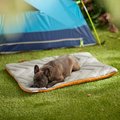 Frisco Travel Pillow Dog Bed with Reusable Storage Bag, Orange, Large