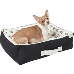 Frisco Indoor/Outdoor Modern Cuddler Bolster Cat & Dog Bed, Medium