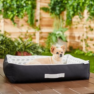 Frisco Indoor/Outdoor Modern Cuddler Bolster Cat & Dog Bed, Large