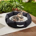 Frisco Indoor/Outdoor Deep Dish Cuddler Bolster Cat & Dog Bed, Medium