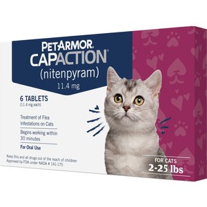 PetArmor CapAction Flea Tablets for Cats, 6 Tablets