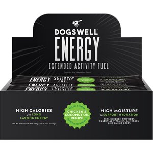 Dogswell Energy Extended Activity Fuel Chicken & Coconut Oil Recipe Grain-Free Lickable Dog Treats, 0.85-oz tube, case of 20