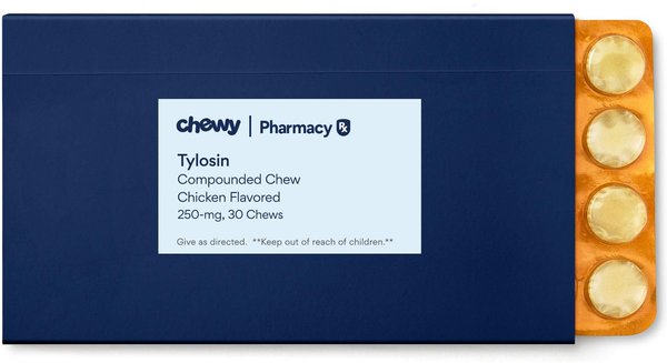 Tylosin Tartrate Compounded Chew Chicken Flavored for Dogs, 250-mg, 30 Chews slide 1 of 8