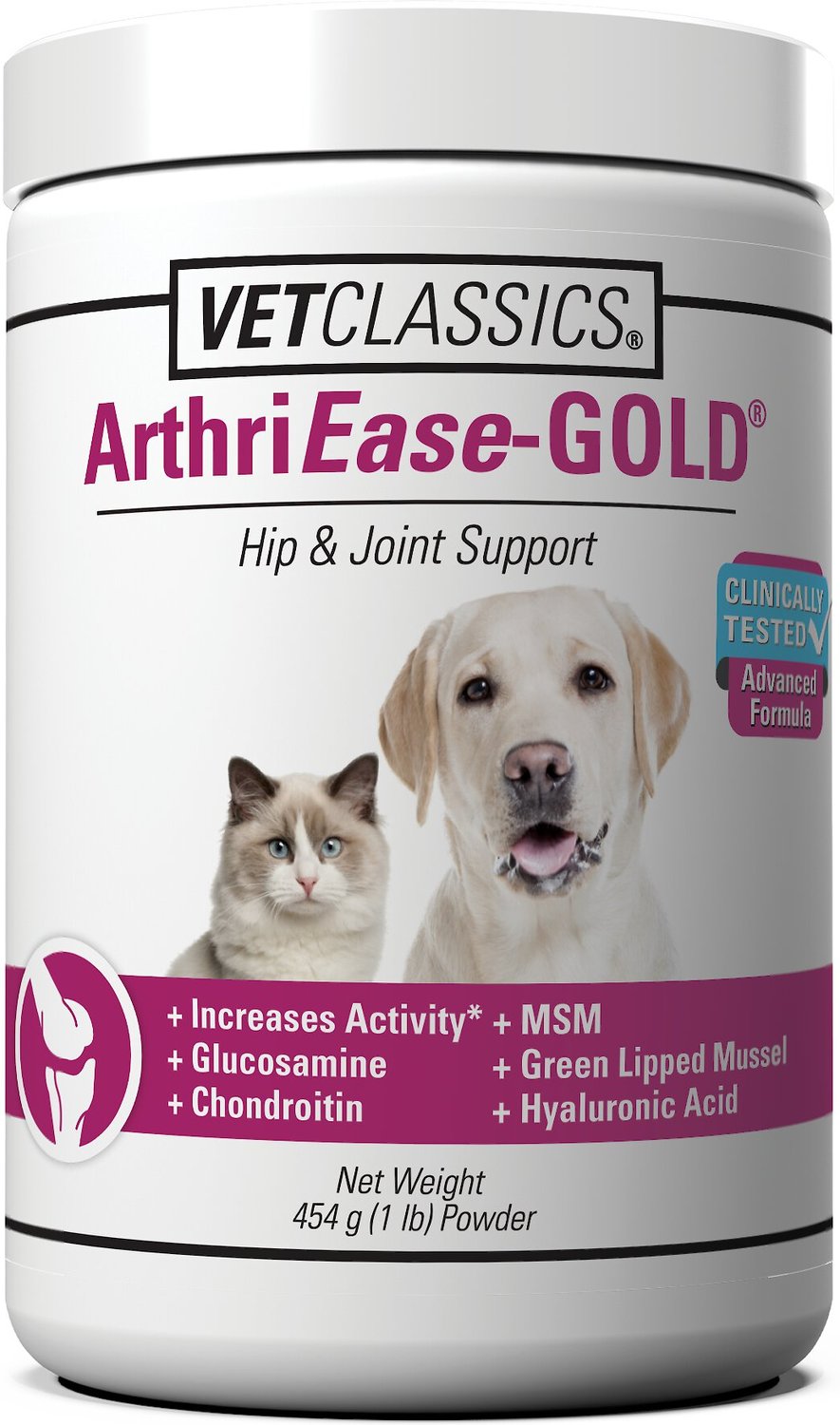 VETCLASSICS ArthriEaseGOLD Hip & Joint Support Powder Dog & Cat