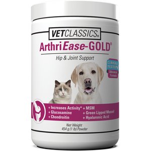 VetClassics ArthriEase-GOLD Hip & Joint Support Powder Dog & Cat Supplement, 1-lb bottle