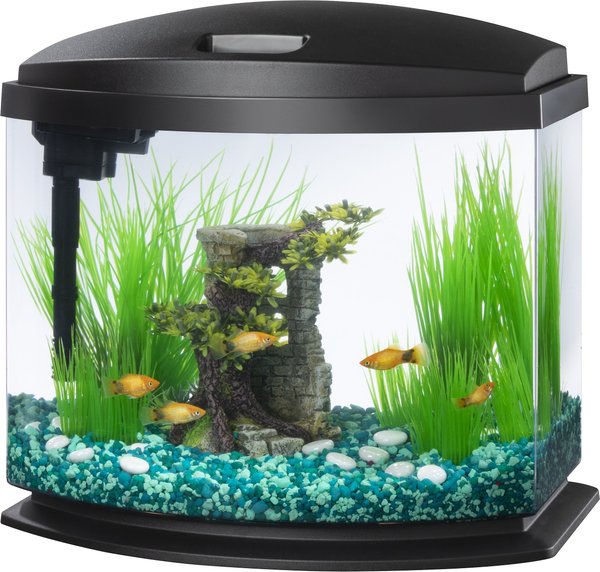 Aqueon LED MiniBow SmartClean Fish Aquarium Kit, Black, 5-gal slide 1 of 10