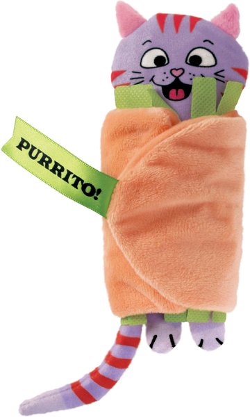 KONG Pull-A-Partz Purrito Plush Cat Toy with Catnip slide 1 of 5