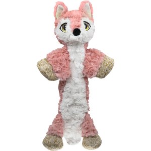 KONG Low Stuff Flopzie Fox Squeaky Plush Dog Toy, Medium