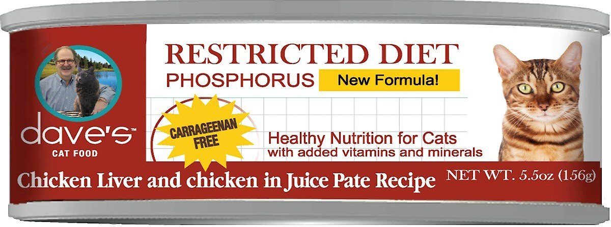 DAVE'S PET FOOD Restricted Diet Phosphorus Chicken Liver & Chicken in