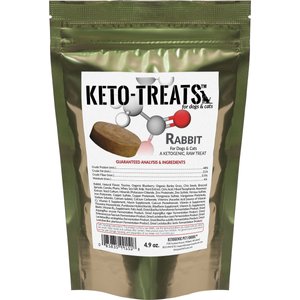 Ketogenic Pet Food Keto Rabbit Freeze-Dried Dog & Cat Treats, 4.9-oz bag