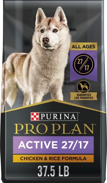Purina Pro Plan Active 27/17 Chicken & Rice Formula Dry Dog Food, 37.5-lb bag slide 1 of 11