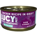 Lucy Pet Products Kettle Creations Chicken Recipe in Gravy Wet Cat Food, 2.47-oz can, case of 12