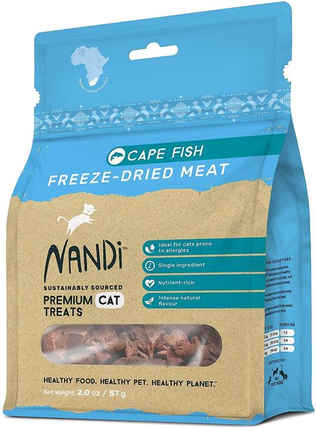 Nandi Cape Fish Freeze-Dried Salmon & Trout Cat Treats, 2-oz bag slide 1 of 6