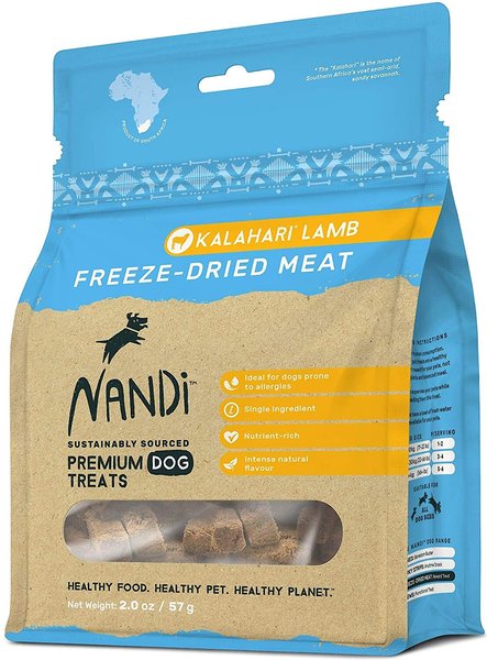 Nandi Kalahari Lamb Freeze-Dried Dog Treats, 2-oz bag slide 1 of 5