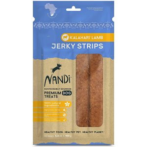 Nandi Kalahari Lamb Jerky Strips Dog Treats, 5.3-oz bag