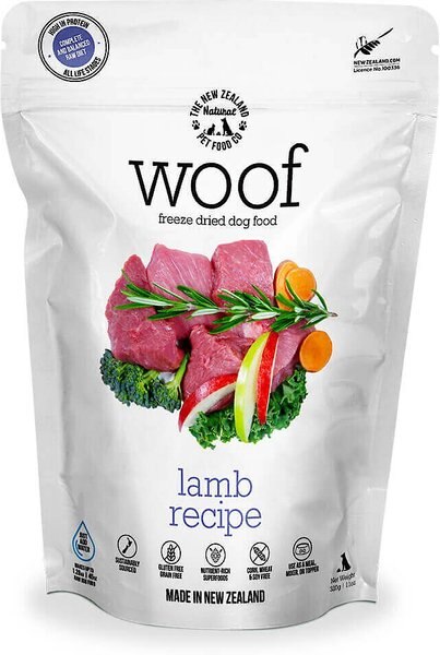The New Zealand Natural Pet Food Co. Woof Lamb Recipe Grain-Free Freeze-Dried Dog Food, 11-oz bag slide 1 of 3