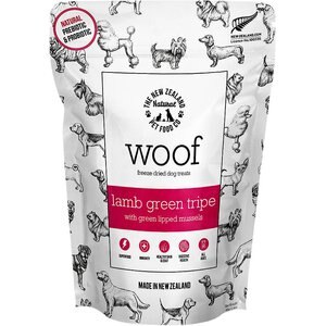 The New Zealand Natural Pet Food Co. Woof Lamb Green Tripe Freeze-Dried Dog Treats, 1.4-oz bag