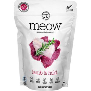 The New Zealand Natural Pet Food Co. Meow Lamb​ & Hoki Grain-Free Freeze-Dried Cat Food, 9-oz bag