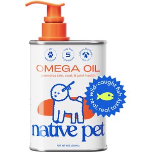 Native Pet Omega 3 Fish Oil Skin & Coat Health Dog Supplement, 8-oz bottle 