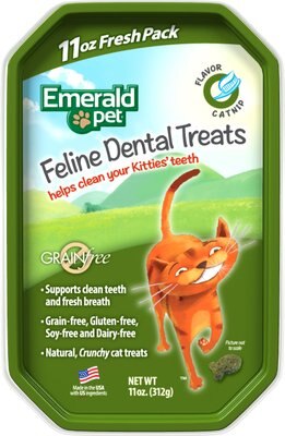 Emerald Pet Feline Dental Catnip Flavor Grain-Free Cat Treats, slide 1 of 1