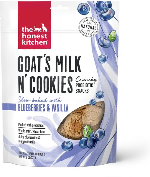 The Honest Kitchen Goat's Milk N' Cookies Slow Baked With Blueberries & Vanilla Dog Treats, 8-oz bag slide 1 of 5