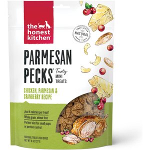 The Honest Kitchen Parmesan Pecks Chicken, Parmesan & Cranberry Recipe Dog Treats, 8-oz bag