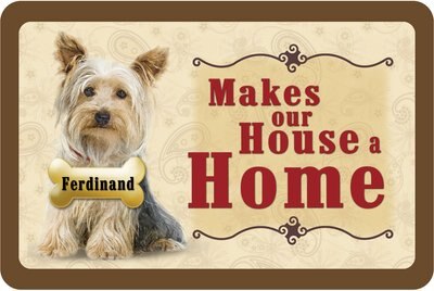 Bungalow Flooring Makes Our House A Home Yorkshire Terrier Personalized Floor Mat, slide 1 of 1