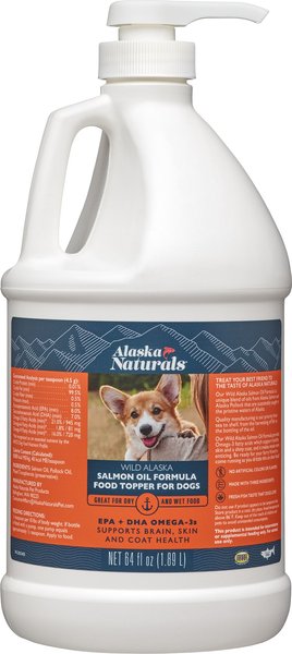 Alaska Naturals Wild Alaskan Salmon Oil Formula Dog Supplement, 64-oz bottle slide 1 of 3