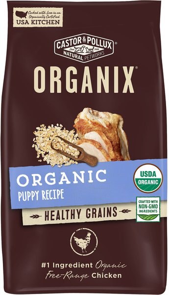 Castor & Pollux Organix Healthy Grains Organic Puppy Recipe Dry Dog Food, 10-lb bag slide 1 of 9