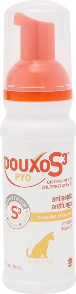 Douxo S3 PYO Antiseptic Antifungal Chlorhexidine Dog Mousse, 5.1-oz bottle slide 1 of 7