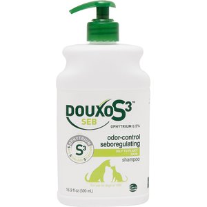 Douxo S3 SEB Odor-Control Seboregulating Dog & Cat Shampoo, 16.9-oz bottle