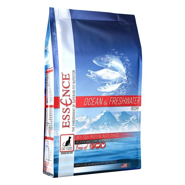 ESSENCE Ocean & Freshwater Recipe GrainFree Dry Cat Food, 4lb bag