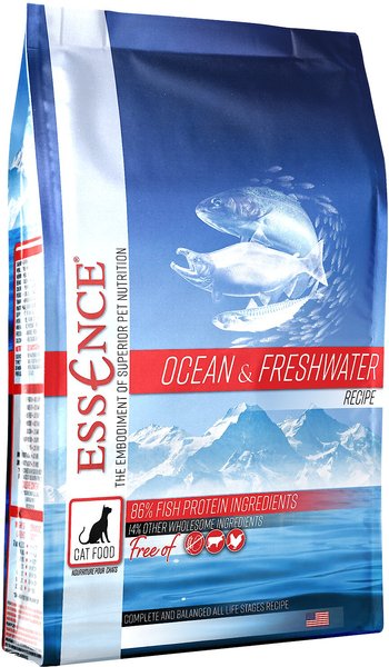 Essence Ocean & Freshwater Recipe Grain-Free Dry Cat Food, 10-lb bag slide 1 of 2