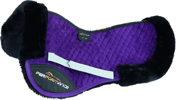 Shires Equestrian Products Performance Suede Half Horse Pad, Plum, 23 x 11-in slide 1 of 1